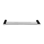 Manhattan Double Towel Rail 600mm Matte Black & Chrome Manhattan Double Towel Rail 600mm Matte Black & Chrome